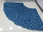 blue color faux georgette fabric party wear lehenga choli