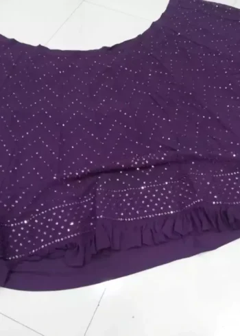 puple color faux georgette fabric party wear lehenga choli