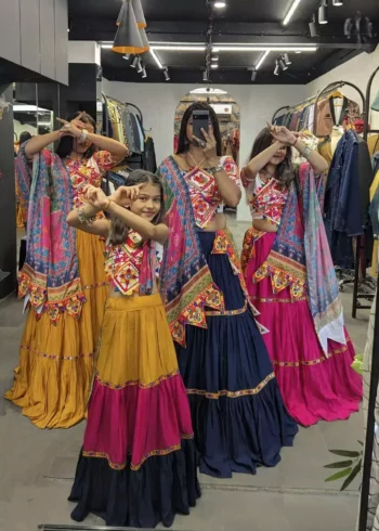 three tal chaniya choli family combo for navratri garba