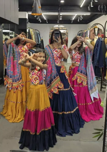 three tal chaniya choli family combo for navratri garba