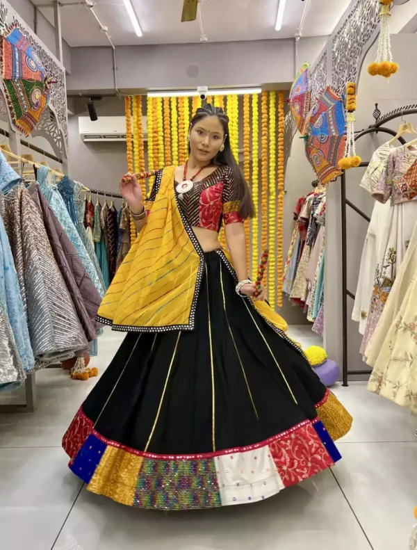 tui tui work black color chaniya choli for navratri