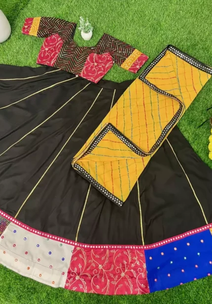 tui tui work black color chaniya choli for navratri