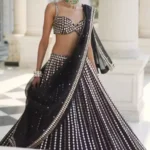 Black Color Organza Silk Party Wear Lehenga Choli