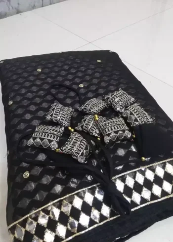 Black Color Organza Silk Party Wear Lehenga Choli