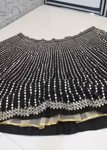 Black Color Organza Silk Party Wear Lehenga Choli