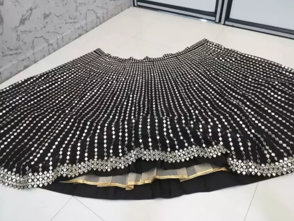 Black Color Organza Silk Party Wear Lehenga Choli