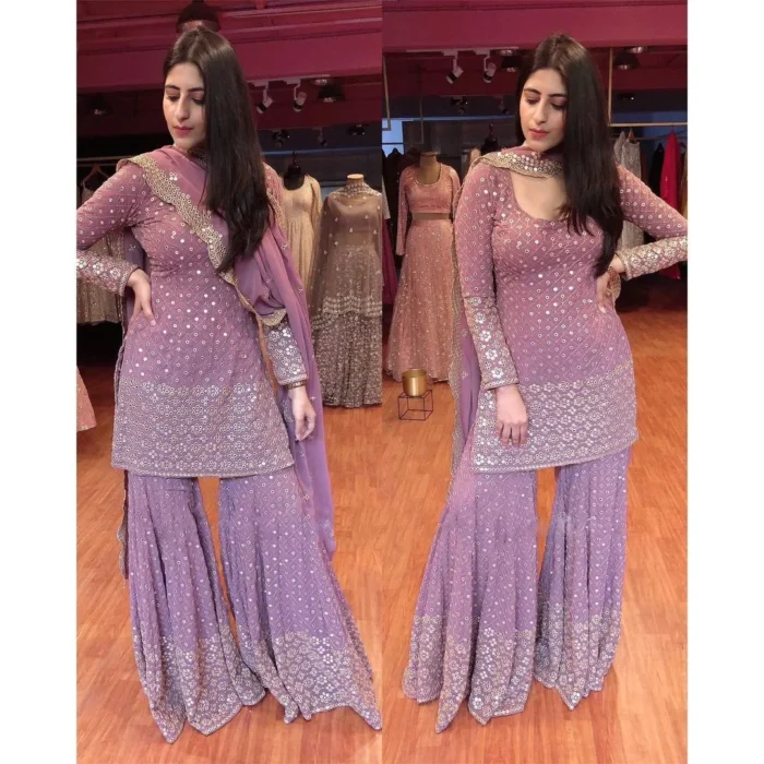 faux georgette sharara dress jpg