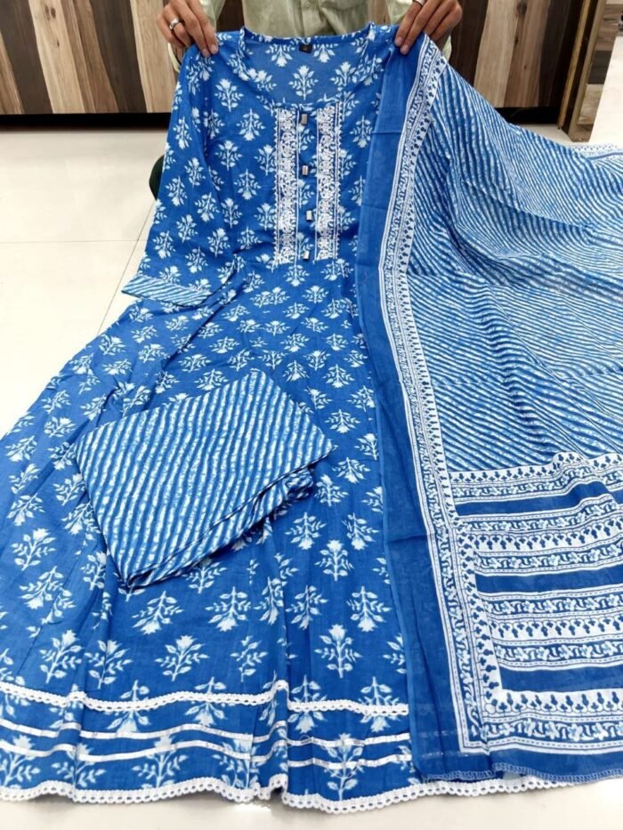 full anarkali kurta with pant 3