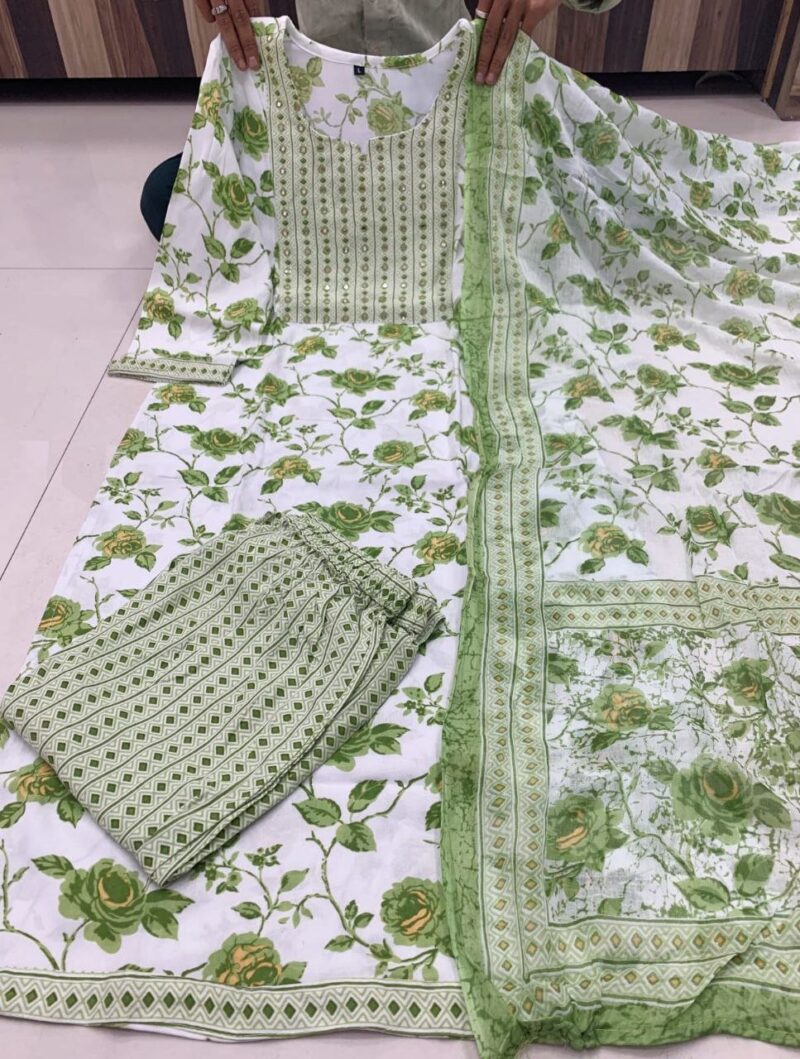 Mirror Work Kurti With Pant - Image 4