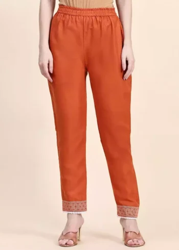Orange Color Jaipuri Cotton Printed Suit Set - Image 4