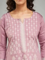 Pink Color Viscose Chanderi Premium Printed Suit