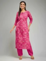 Rani Color Viscose Chanderi Kurti Set