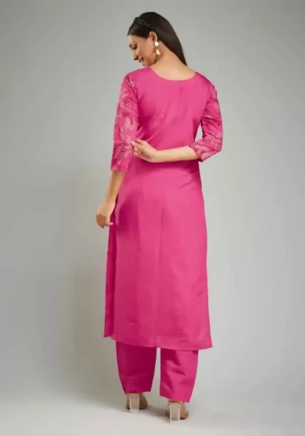 Rani Color Viscose Chanderi Kurti Set