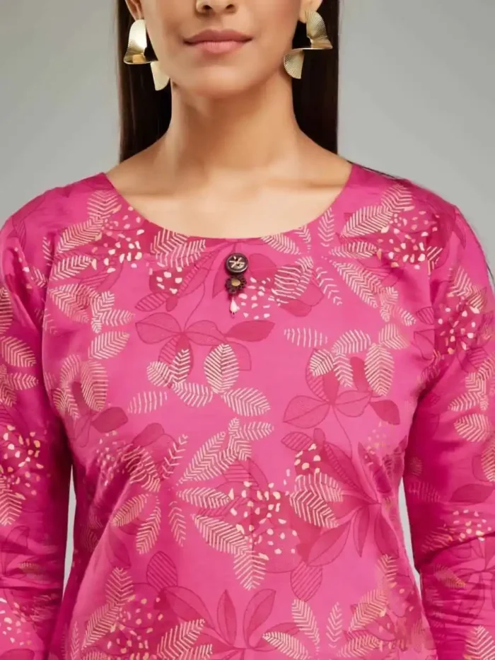 Rani Color Viscose Chanderi Kurti Set