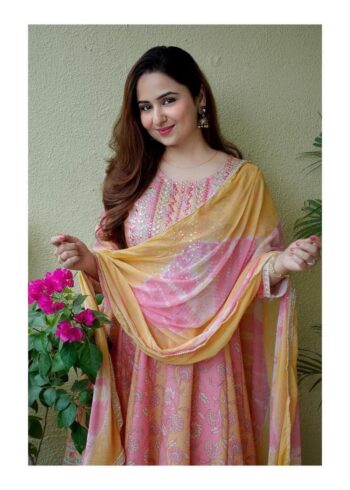 Short Anarkali Top With Sharara - Image 3