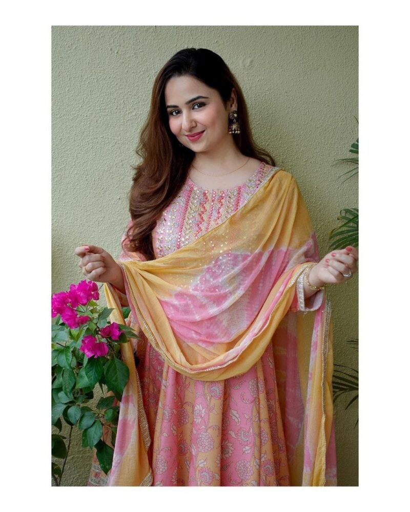 Short Anarkali Top With Sharara - Image 3
