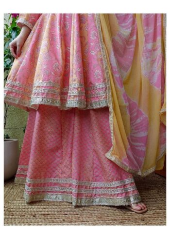 Short Anarkali Top With Sharara - Image 4