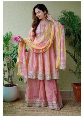 Short Anarkali Top With Sharara