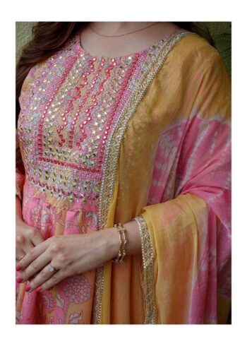 Short Anarkali Top With Sharara - Image 5