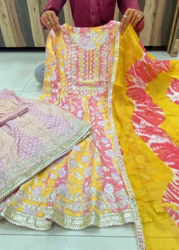 Short Anarkali Top With Sharara - Image 6