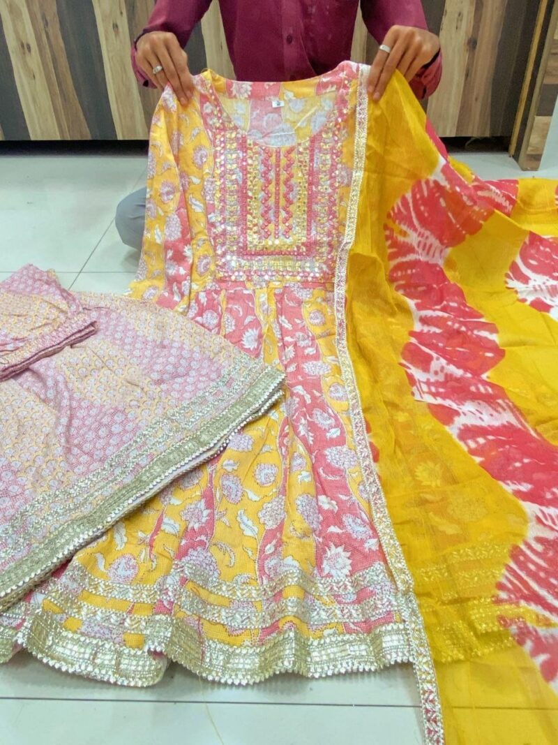 Short Anarkali Top With Sharara - Image 6