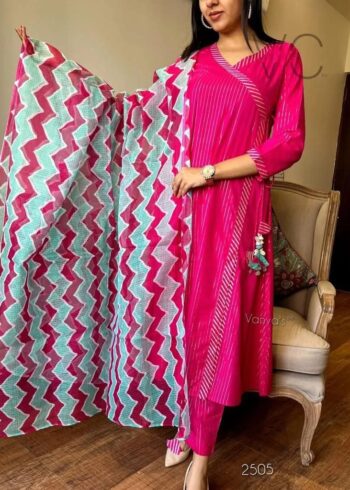 Womens Cotton Kurta With Dupatta - Image 2