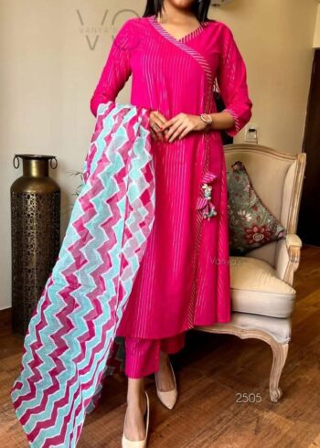 Womens Cotton Kurta With Dupatta