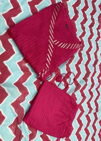 Womens Cotton Kurta With Dupatta - Image 5
