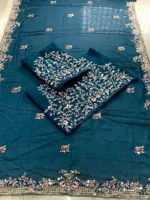 Blue Party Wear Soft Rangoli Silk Saree