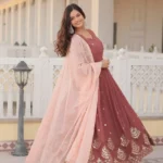 Faux Georgette Designer Anarkali Gown with Dupatta