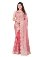 C-Pallu Burberry Silk Party Wear Saree in pastel colours