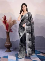 C-Pallu Twill Net Party Wear Designer Saree