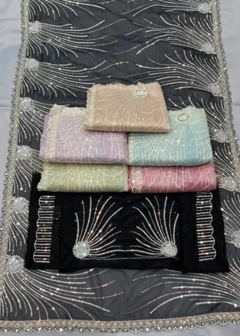 C-Pallu Twill Net Party Wear Designer Saree