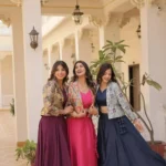 Chinnon Croptop Style Lehenga Choli with Koti