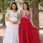 Faux Blooming Zari & Sequins Embroidered Designer Gown