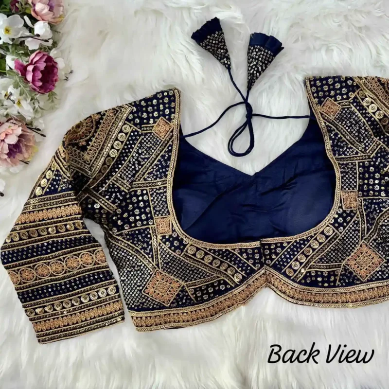 Long Sleeves Apple Cut Designer Readymade Blouse
