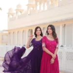 Minimal Sequins & Zari Embroidered Designer Wedding Gown