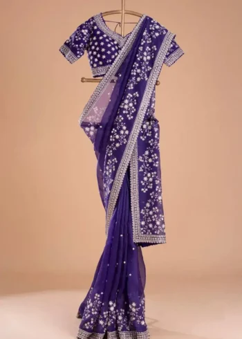 Soft Taby Organza Silk Wedding Saree