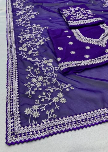 Soft Taby Organza Silk Wedding Saree