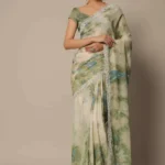 Party Wear Georgette Printed Shibori Saree