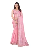 Party Wear Soft Premium Burberry Silk pastel colours Saree