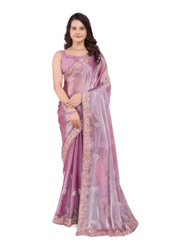 Party Wear Soft Premium Burberry Silk Saree