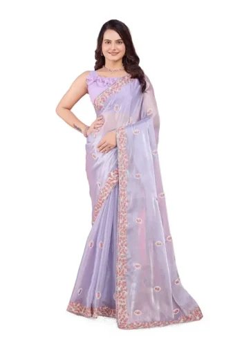 Party Wear Soft Premium Burberry Silk Saree
