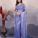 Party Wear Twill Net Pastel Colours Saree