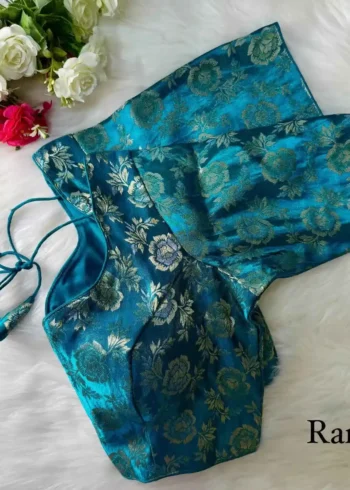 rama Color Pure Simmer Jacquard Silk Readymade Blouse