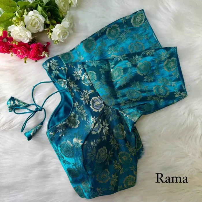 rama Color Pure Simmer Jacquard Silk Readymade Blouse