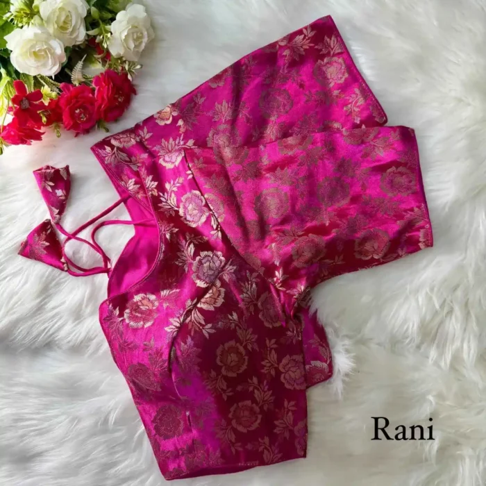 rani Color Pure Simmer Jacquard Silk Readymade Blouse