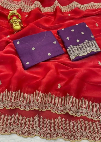 Jimmy Choo Coding and Sequins Work Saree