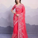 Soft Taby Organza Silk Wedding Saree