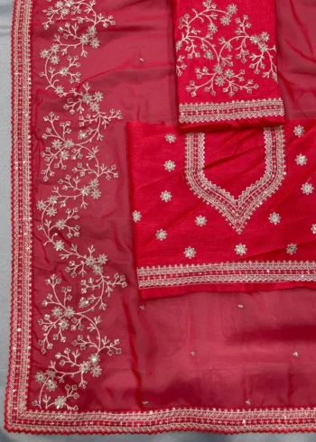 Soft Taby Organza Silk Wedding Saree